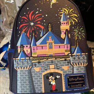 NWT Disneyland Resort Sleeping beauty Castle Loungefly backpack